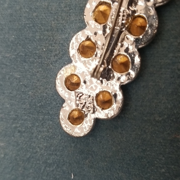 Vtg Rhinestone Bar Pin - Picture 4 of 5